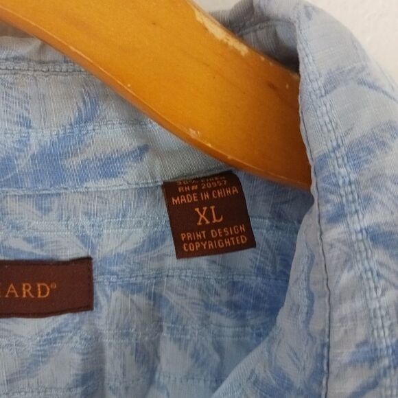 Tori Richard palm print 70% silk button up Shirt size XL - Picture 4 of 6